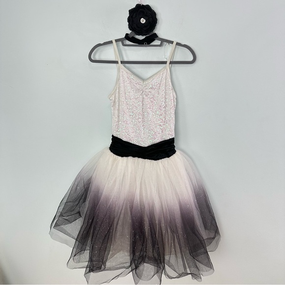 Weissman Other - Weissman Small Adult The Great Secret White & Black/Dark Purple Ombre' Tutu